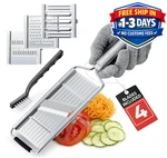 Mandoline Slicer For Kitchen Stainless Steel Food Chopper With Adjustable Blades. Fixed Price $29.99.