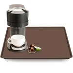 Tohonfoo Silicone Coffee Maker Mat With Lip, 19.7'' X 15'', Brown. Fixed Price $23.23.