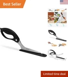 Smart 2-IN-1 Pizza Cutter Scissors With Stainless Steel Blades Easy To Use. Fixed Price $37.04.