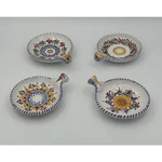 Espana Terra Cotta Dipping Bowls Dish Hand-painted Floral Set Of 4. Fixed Price $25.00.