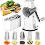 Rotary Cheese Grater Shredder 5-IN-1 Tumbling Box Mandoline Vegetable White. Fixed Price $28.88.