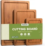 Cutting Bamboo For Kitchen Crack Resistant Wood Chopping Boards Set 3PIECE. Fixed Price $14.99.