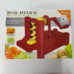 Big Boss Slice-a-roo Spiral Slicer & Peeler Fruits Vegetables Red Open Box. Fixed Price $11.62.