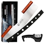 Ailuropoda Pizza Cutter Rocker With Knife Sharpener & Protective Cover 16" La.... Fixed Price $38.00.