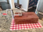 The Pampered Chef Apple Peeler Corer Slicer + Wooden Stand. Fixed Price $49.99.