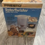 Vintage Presto Tater Twister Electric Curly French Fry Potato Spiral Cutter. Fixed Price $59.00.