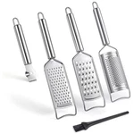 Stainless Steel Cheese Grater Set, Of 5 Kitchen & Peeler Slicer. Fixed Price $13.05.