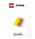 Lego Crocs Jibbitz 10018251 Yellow 1X2 Tile 3D Charm New W/t Carefully Shipped. Fixed Price $12.95.