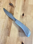 Vtg Unmarked Handmade Unique Knife 4.5 Sharp Blade Large Metal Handle Pummel. Fixed Price $17.99.