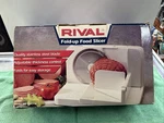 Rival Fold Up Food Slicer 1043-W Electric Portable Deli Style Meat And Cheese. Fixed Price $42.00.