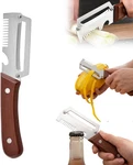 Multifunctional Vegetable Peeler With Wooden Handle Bottle Opener, Stainless. Fixed Price $19.99.