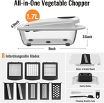 8 Blade ALL-IN-1 Vegetable Chopper Mandoline Slicer With Container, Food. Fixed Price $28.99.