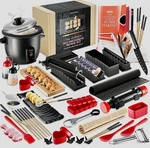 Sushi Making 40+ Pc Kit Maker, Rice Cooker, Nigiri, Musubi, Rolling Mat. Fixed Price $69.50.