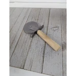 Sassafras Pizza Cutter Blade 2 3/8" Diameter 7" Stainless Steel Wood Handle. Fixed Price $7.96.