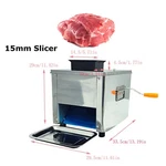 110V Chicken Beef Pork Meat Slicer Slicing Strip Shreded Cutter Machine 15MM. Fixed Price $209.25.