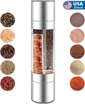 2 1 Stainless Steel Manual Pepper Salt Spice Mill Grinder Kitchen Gadget Ho. Fixed Price $10.36.