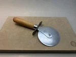 Vintage American Metalcraft Inc Pizza Cutter Stainless Steel Wheel Wood Handle. Fixed Price $25.00.