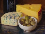 Olives Cheese, Signed Giclee Fine Art Prints Of My Food Painting Wang. Fixed Price $25.00.