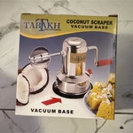 Tabakh Stainless Steel Vacuum Base Supper Deluxe Coconut Scraper Silver. Fixed Price $20.00.