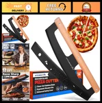 Kitchenstar 14-INCH Pizza Cutter Rocker Blade Stainless Steel With Wood Handle. Fixed Price $47.99.