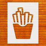 Reusable French Fries Design Template For Wall Art & Crafts - Stencilair. Fixed Price $15.50.