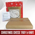 Pfaltzgraff Winterberry Christmas Ceramic Cheese Tray With Sculpted Knife Slicer. Fixed Price $12.00.