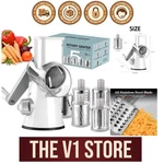 Rotary Hand Crank Grater With Stainless Steel Blades - Ideal For Home Chefs. Fixed Price $39.99.