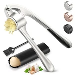 Kitchen Press Stainless Steel,garlic Crusher Set With Peeler Brush. Fixed Price $14.27.
