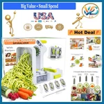 Quickfold 5-BLADE Vegetable Spiralizer Compact Foldable Slicer Green & White. Fixed Price $43.66.