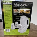 Presto Saladshooter 02910 Electric Slicer Shredder White W/ Food Guide & Cones. Fixed Price $20.00.