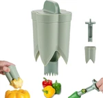 Pepper Corer Remover, 2 In 1 Bell Cutter Deseeder Tool For Vege. Fixed Price $9.67.