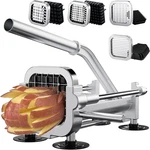 Heavy Duty French Fry & Apple Cutter, Stainless Steel 1/2", 3/8", 1/4" Blades. Fixed Price $133.99.