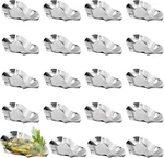 Suwimut Set Of 20 Stainless Steel Oyster Shells, Reusable Silver. Fixed Price $25.64.