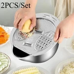 2PCS Veggie Slicer Shredder Drain Bowl Rice Cleaning Basin Good Kitchen Tool Set. Fixed Price $24.99.