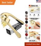 Garlic Press With Silicone Peeler & Brush - Effortless Kitchen Essential. Fixed Price $37.99.