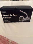 French Fry Cutter, Ruooson Professional Potato 1/2 In & 1/4 Blade, Silver. Fixed Price $27.99.