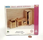 Dollhouse Miniature Wood Kitchen Set From Voila. Fixed Price $15.00.