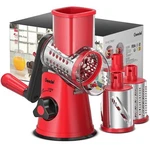 Geedel Rotary Cheese Grater Kitchen Mandoline Vegetable Slicer With 3 Interch.... Fixed Price $48.39.
