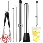Luxiv 5PC Stainless Steel Straw Hole Puncher Set Coffee Drinks Lid Tool Kit. Fixed Price $15.99.
