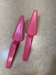 Vintage Tupperware Pink Pie And Cake Slicers 2 Server Spatula. Fixed Price $15.00.
