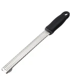 Lemon Zester Stainless Steel Kitchen Cheese Grater Plastic Cover Black Handle. Fixed Price $10.99.