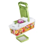 Food Chopper Vegetable Dicer 6.75-CUP Storage Container Stainless Steel Blades. Fixed Price $32.99.