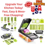 12 In Vegetable Chopper Food Cutter Veggie Onion Slicer Kitchen Tool Set. Fixed Price $20.99.