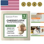 Grade Xl Cheese Cloth - Straining & More; 36X36 Inch; 100% Unbleached Cot.... Fixed Price $9.99.
