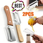 New 2 1 Multi-functional Vegetable Peeler For Kitchen Stainless Steel. Fixed Price $14.29.