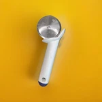 Tupperware Pizza Wheel Pastry Dough Stainless Cutter White Blue Tip Vtg 2877 Use. Fixed Price $12.00.