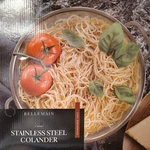 Bellemain 5 Quart Colander Strainer For Kitchen Stainless Steel With Handles. Fixed Price $34.99.