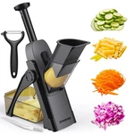 Safe Mandoline Slicer For Kitchen, 5 1 Vegetable Chopper, French Fry Cutter. Fixed Price $67.23.