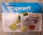 New Farberware Commercial Spiraletti Fruit & Vegetable Slicer W/ 3 Cutting Blade. Fixed Price $15.00.