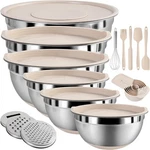 Mixing Bowls With Airtight Lids Set, 20 Pcs Kitchen Gadgets 6 Stainless Ste. Fixed Price $40.99.